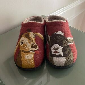 LL Bean Wool GOAT Slip On Shoes Slippers Mules Daybreak Scuffs Women’s size 8